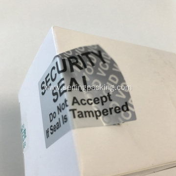 Partial transfer tamper evident security label